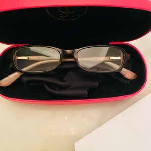 These chic tortoise colored rhinestone Juicy Readers made in Italy.